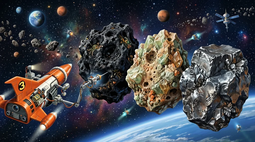 Asteroid Madenciliği: Uzayda Altına Hücum Başlıyor 2 2hbn Asteroid Madenciliği Postu Asteroid Çeşitleri Görseli